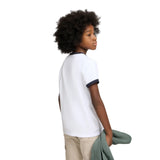 Silbon - FW263020401097 - Camiseta blanca 100% algodón de manga corta con gráfico delantero - Niño