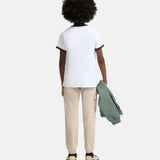 Silbon - FW263020401097 - Camiseta blanca 100% algodón de manga corta con gráfico delantero - Niño