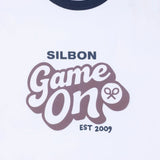 Silbon - FW263020401097 - Camiseta blanca 100% algodón de manga corta con gráfico delantero - Niño