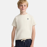 Silbon - FW263020401101 - Camiseta de manga corta 100% algodón con logo bordado a contraste - Niño