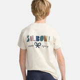 Silbon - FW263020401101 - Camiseta de manga corta 100% algodón con logo bordado a contraste - Niño