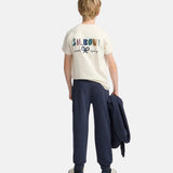 Silbon - FW263020401101 - Camiseta de manga corta 100% algodón con logo bordado a contraste - Niño