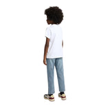 Silbon - FW263020401103 - Camiseta 100% algodón blanca de manga corta con estampado delantero - Niño