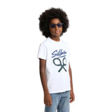 Silbon - FW263020401103 - Camiseta 100% algodón blanca de manga corta con estampado delantero - Niño