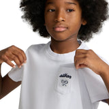 Silbon - FW263020402099 - Camiseta 100% algodón azul claro de manga corta con bolsillo en el pecho - Niño
