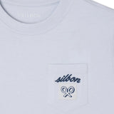 Silbon - FW263020402099 - Camiseta 100% algodón azul claro de manga corta con bolsillo en el pecho - Niño