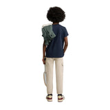Silbon - FW263020402104 - Camiseta 100% algodón azul marino de manga corta con estampado delantero - Niño