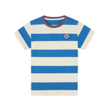Silbon - FW263020402105 - Camiseta azul de manga corta con estampado de rayas - Niño