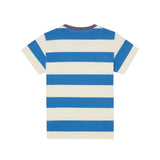 Silbon - FW263020402105 - Camiseta azul de manga corta con estampado de rayas - Niño