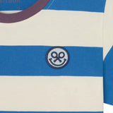 Silbon - FW263020402105 - Camiseta azul de manga corta con estampado de rayas - Niño