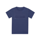 Silbon - FW263020402109 - Camiseta azul de manga corta 100% algodón con lavado garment dye - Niño