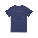 Silbon - FW263020402109 - Camiseta azul de manga corta 100% algodón con lavado garment dye - Niño