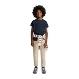 Silbon - FW263020402115 - Camiseta 100% algodón azul marino de manga corta con logo en relieve - Niño