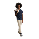 Silbon - FW263020402115 - Camiseta 100% algodón azul marino de manga corta con logo en relieve - Niño