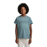 Silbon - FW263020403110 - Camiseta verde de manga corta 100% algodón con lavado garment dye - Niño