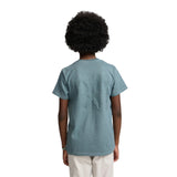 Silbon - FW263020403110 - Camiseta verde de manga corta 100% algodón con lavado garment dye - Niño