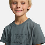 Silbon - FW263020403116 - Camiseta verde de manga corta 100% algodón con logo en relieve - Niño