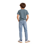 Silbon - FW263020403116 - Camiseta verde de manga corta 100% algodón con logo en relieve - Niño
