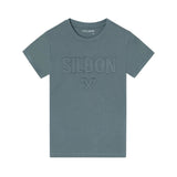 Silbon - FW263020403116 - Camiseta verde de manga corta 100% algodón con logo en relieve - Niño