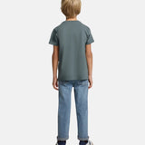 Silbon - FW263020403116 - Camiseta verde de manga corta 100% algodón con logo en relieve - Niño