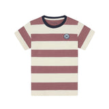 Silbon - FW263020417106 - Camiseta burdeos de manga corta con estampado de rayas - Niño
