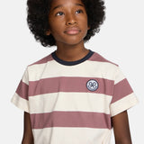 Silbon - FW263020417106 - Camiseta burdeos de manga corta con estampado de rayas - Niño