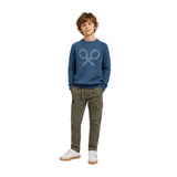 Silbon - FW263020802155 - Jersey azul con acabados acanalados - Niño