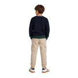 Silbon - FW263020802160 - Jersey azul marino con detalles a contraste - Niño