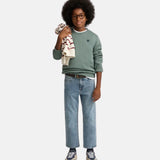 Silbon - FW263020902184 - Pantalones vaqueros azules de corte recto con acabado lavado - Niño