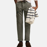 Silbon - FW263020903276 - Pantalones cargo verde caqui de algodón - Niño