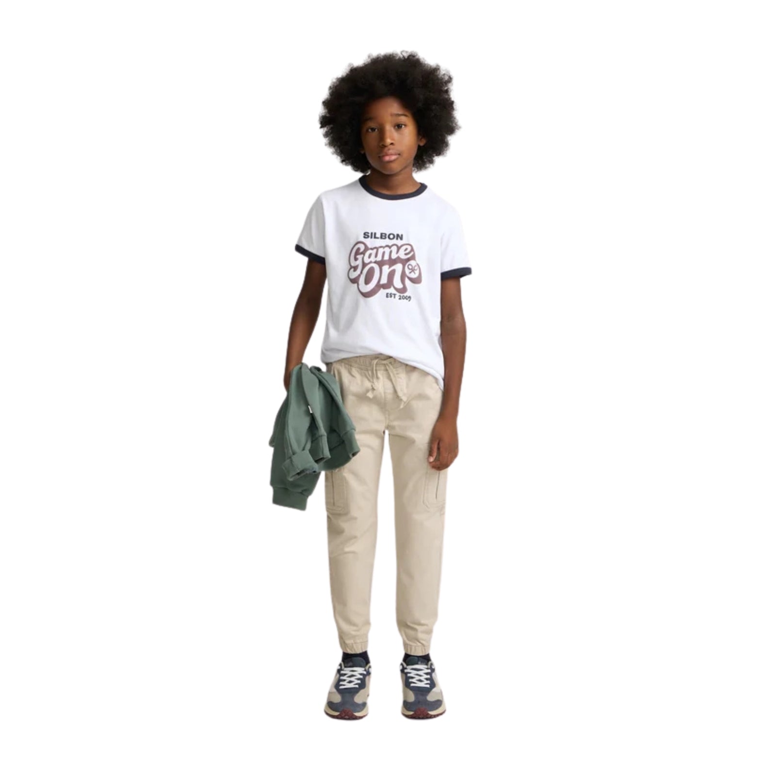 Pantalón jogger cargo Silbon niño piedra | Konestilochic