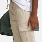 Silbon - FW263020907187 - Pantalones jogger cargo color piedra con cintura elástica - Niño