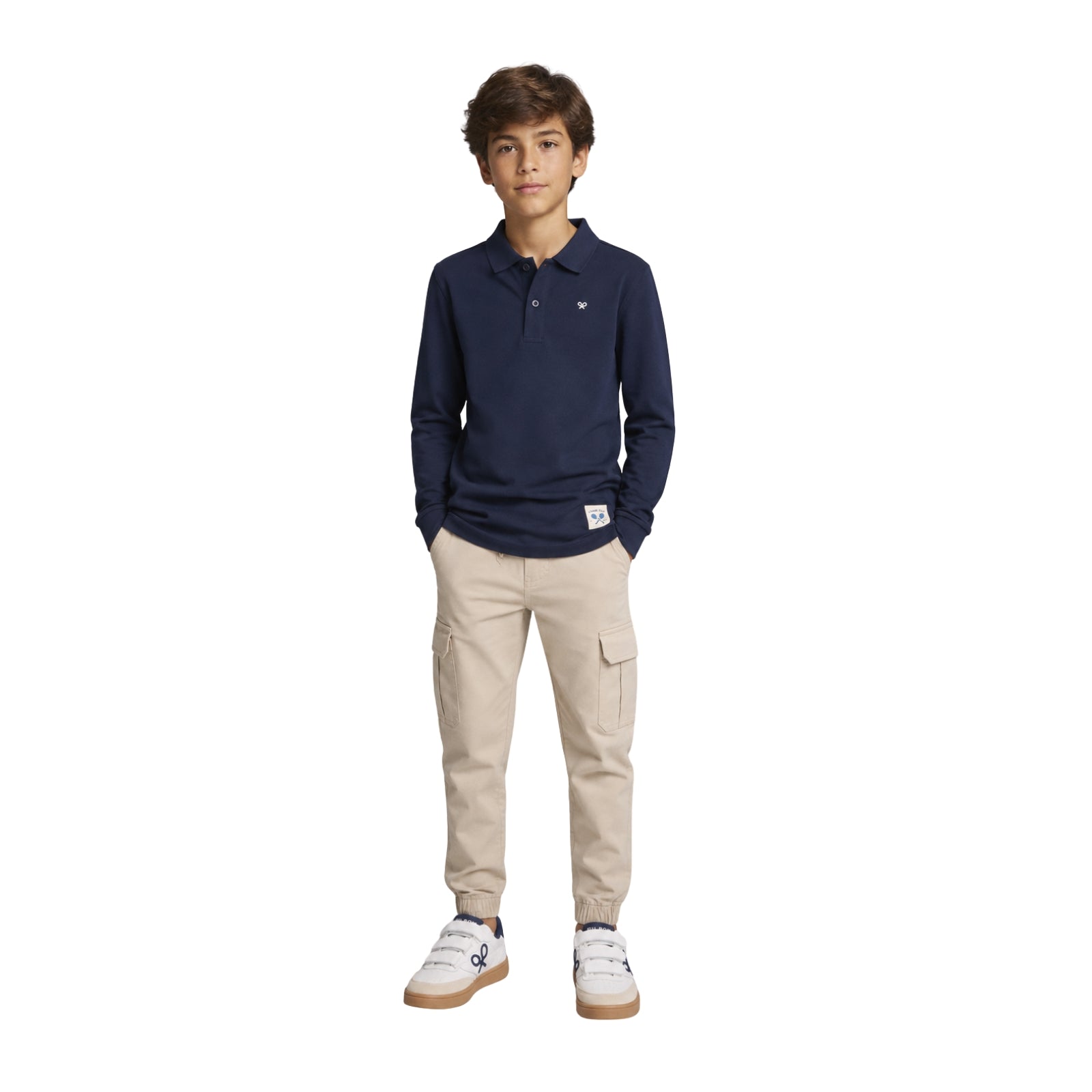 Polo Silbon niño azul marino de algodón | Konestilochic