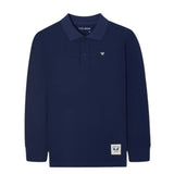 Silbon - FW263021003175 - Polo azul marino 100% algodón de manga larga con logo bordado - Niño