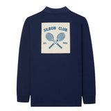 Silbon - FW263021003175 - Polo azul marino 100% algodón de manga larga con logo bordado - Niño