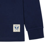 Silbon - FW263021003175 - Polo azul marino 100% algodón de manga larga con logo bordado - Niño
