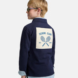 Silbon - FW263021003175 - Polo azul marino 100% algodón de manga larga con logo bordado - Niño