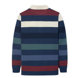 Silbon - FW263021002178 - Polo azul marino de manga larga con estampado de rayas - Niño