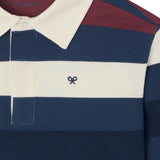 Silbon - FW263021002178 - Polo azul marino de manga larga con estampado de rayas - Niño