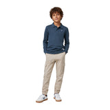 Silbon - FW263021003176 - Polo verde 100% algodón de manga larga con logo bordado - Niño