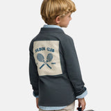 Silbon - FW263021003176 - Polo verde 100% algodón de manga larga con logo bordado - Niño