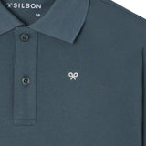 Silbon - FW263021003176 - Polo verde 100% algodón de manga larga con logo bordado - Niño