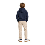 Silbon - FW263021102127 - Sudadera 100% algodón azul marino tipo canguro con capucha - Niño