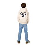 Silbon - FW263021107128 - Sudadera 100% algodón color crema tipo canguro con capucha - Niño
