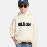 Silbon - FW263021107128 - Sudadera 100% algodón color crema tipo canguro con capucha - Niño