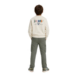 Silbon - FW263021107141 - Sudadera 100% algodón color crema con dibujo en la espalda - Niño