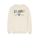 Silbon - FW263021107141 - Sudadera 100% algodón color crema con dibujo en la espalda - Niño