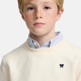 Silbon - FW263021107141 - Sudadera 100% algodón color crema con dibujo en la espalda - Niño