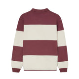 Silbon - FW263021117121 - Sudadera 100% algodón burdeos de rayas con cuello polo - Niño