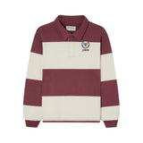 Silbon - FW263021117121 - Sudadera 100% algodón burdeos de rayas con cuello polo - Niño